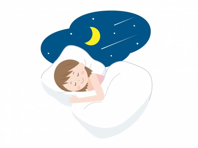 心地よく寝ているイラスト